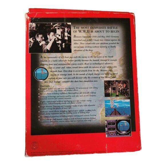 Vintage ACES of the DEEP PC Game 3.5" Disks MS-DOS 5.0 Dynamix Big Box - Picture 3 of 6